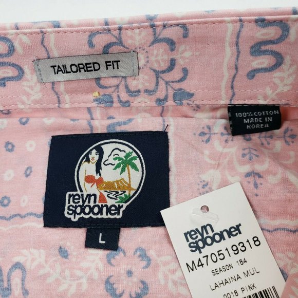 Reyn Spooner Mens Hawaiian Shirt Size Large New - Picture 5 of 7